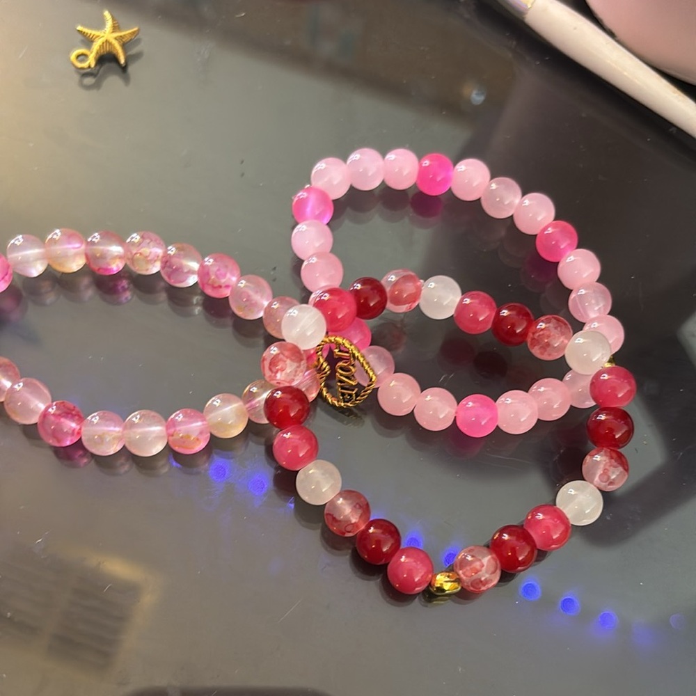 3 Valentine’s Day braclets (set)